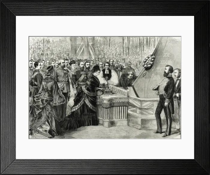 Framed Print : The launch of the ironclad ship HMS Alexandra Framed Print : The launch of the ironclad ship HMS Alexandra