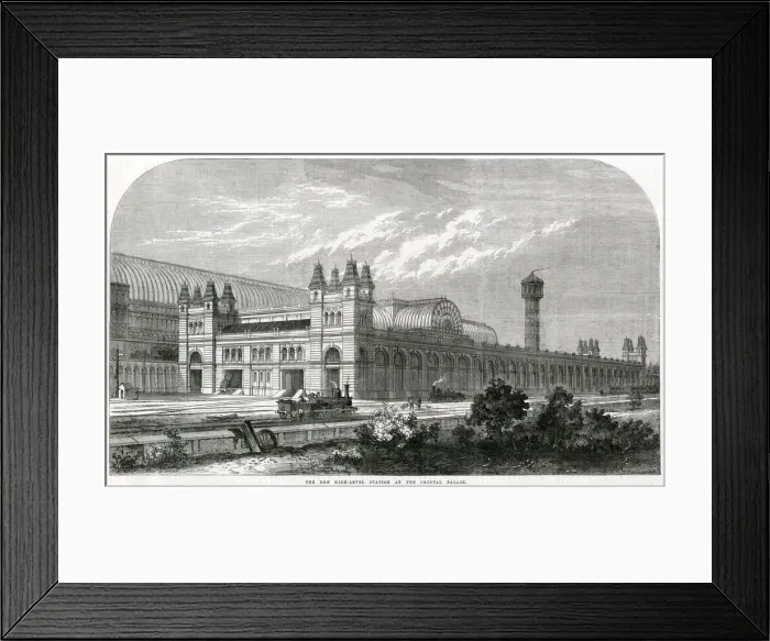 Framed Print : Station at the Crystal Palace, Sydenham 1865 Framed Print : Station at the Crystal Palace, Sydenham 1865