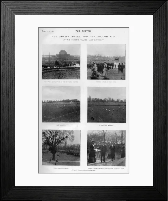 Framed Print : Drawn match for the English cup, football 1902 Framed Print : Drawn match for the English cup, football 1902