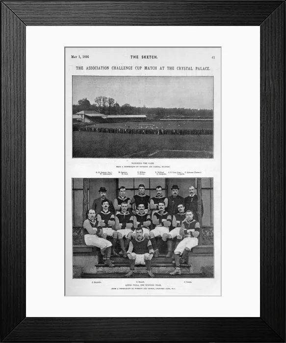 Framed Print : Association Challenge Cup match at the Crystal Palace 1895 Framed Print : Association Challenge Cup match at the Crystal Palace 1895