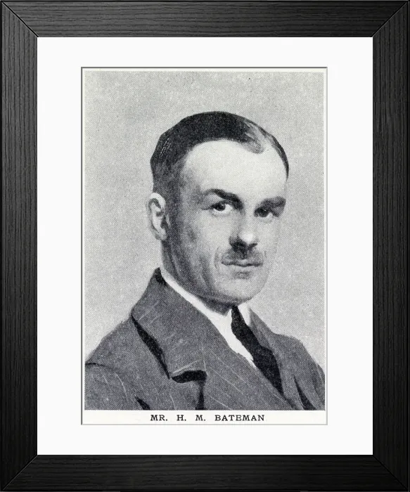 Framed Print : Henry Mayo Bateman (1887 - 1970), British humorous artist and cartoonist. Date: 1919 Framed Print : Henry Mayo Bateman (1887 - 1970), British humorous artist and cartoonist. Date: 1919