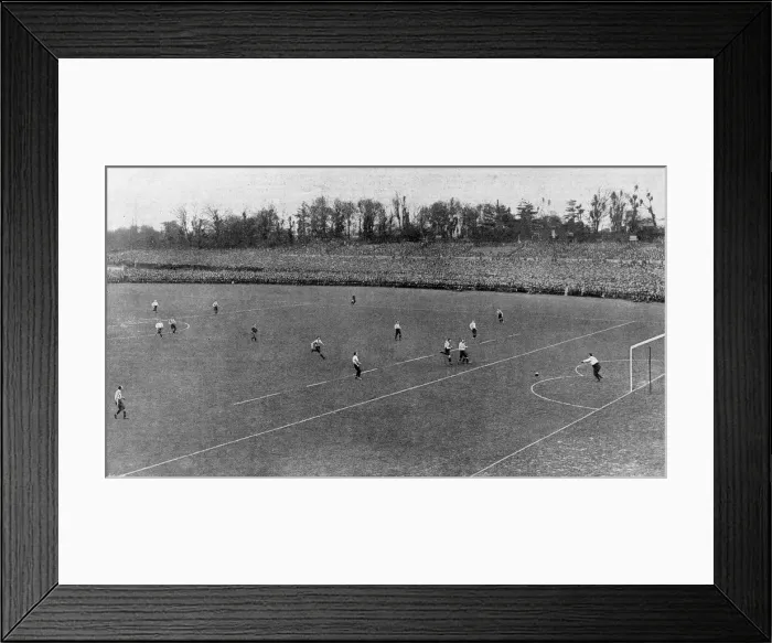 Framed Print : FA Cup football 1902, Foulke saving for Sheffield United Framed Print : FA Cup football 1902, Foulke saving for Sheffield United