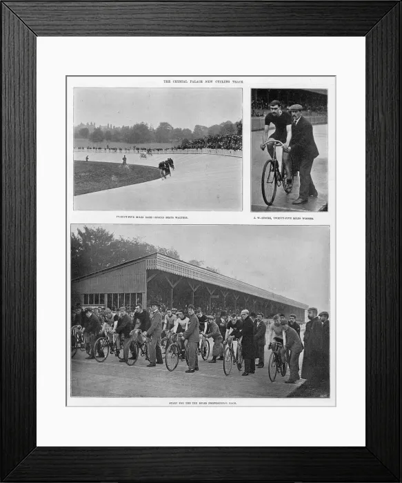 Framed Print : Crystal Palace new cycling track, 1896 Framed Print : Crystal Palace new cycling track, 1896