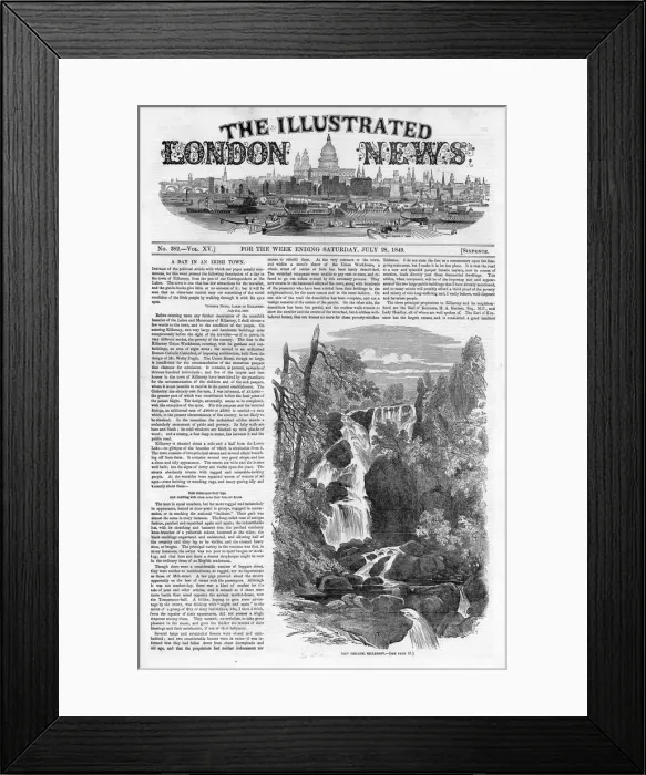 Framed Print : Front cover of The Illustrated London News, 28 July 1849 Framed Print : Front cover of The Illustrated London News, 28 July 1849