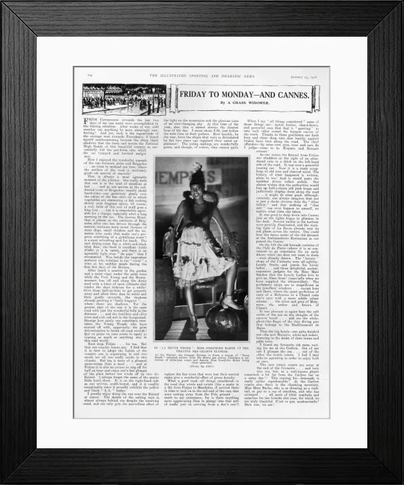 Framed Print : Josephine Baker in the Revue N觲e Framed Print : Josephine Baker in the Revue N觲e