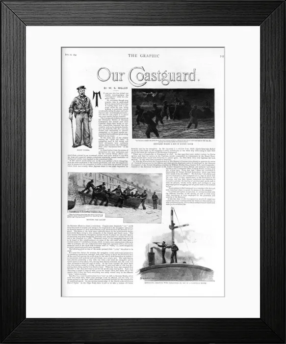 Framed Print : Page from The Graphic entitled Our Coastguard Framed Print : Page from The Graphic entitled Our Coastguard