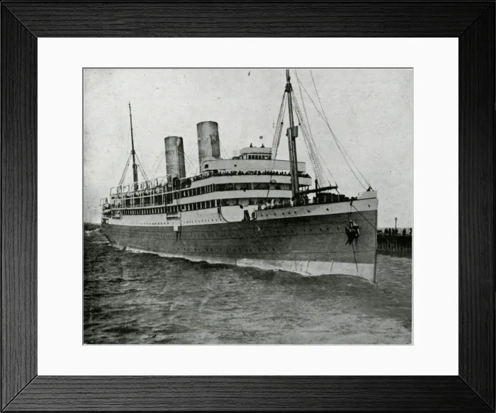 Framed Print : The Royal Edward liner - sunk at the Dardanelles Framed Print : The Royal Edward liner - sunk at the Dardanelles