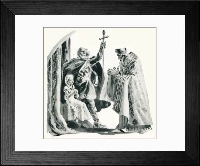 Framed Print : Margaret, Maid of Norway, crowned Framed Print : Margaret, Maid of Norway, crowned
