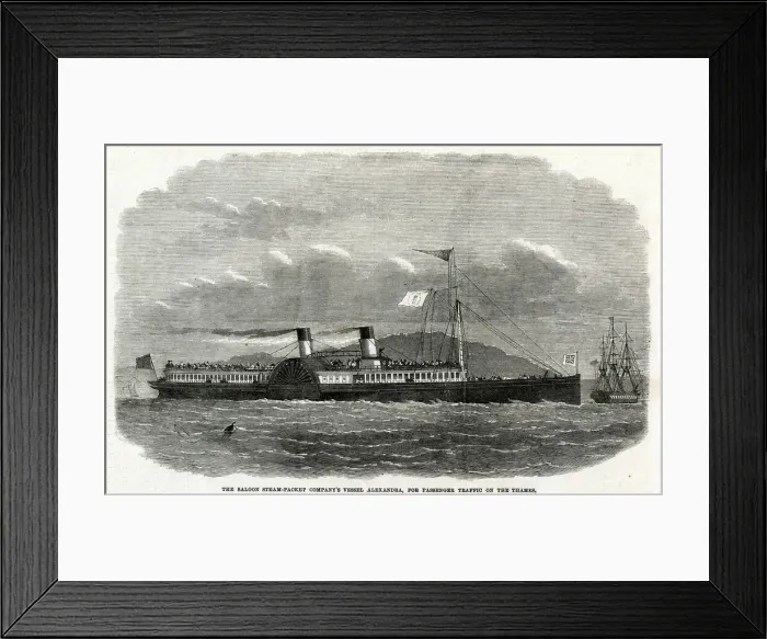 Framed Print : Saloon Steam-Packet Companys vessel Alexandra 1865