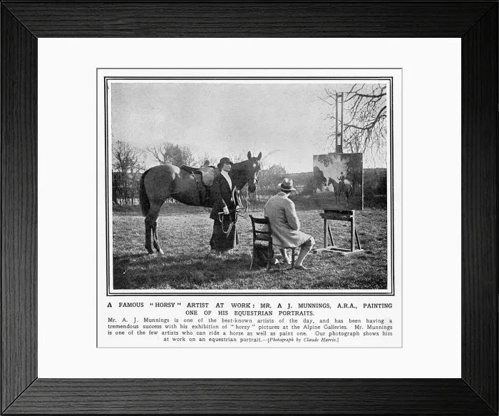 Framed Print : The artist, Alfred Munnings, at his easel Framed Print : The artist, Alfred Munnings, at his easel