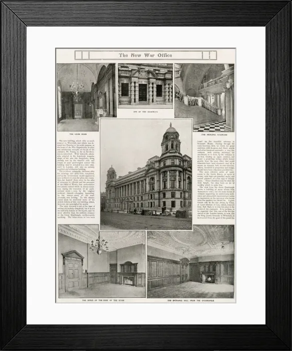Framed Print : interior and exterior of War Office Framed Print : interior and exterior of War Office