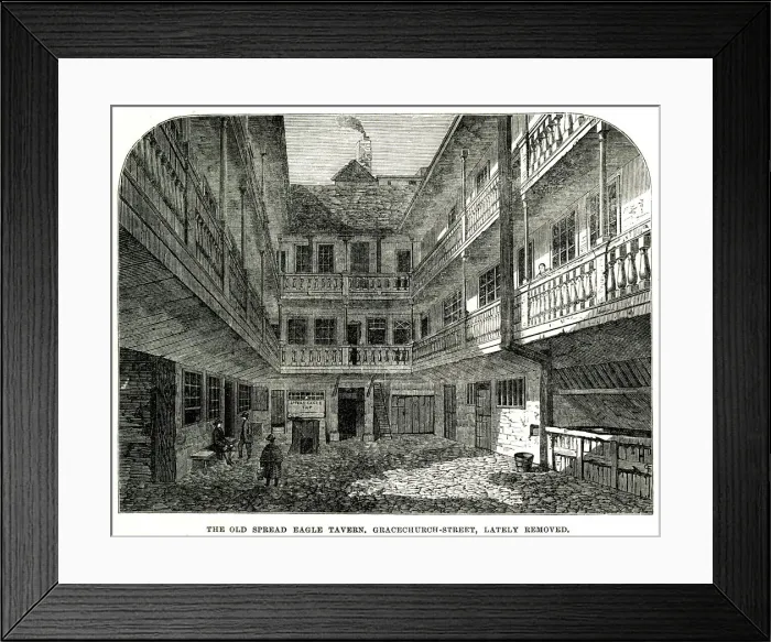 Framed Print : Old Spread Eagle Tavern 1865 Framed Print : Old Spread Eagle Tavern 1865