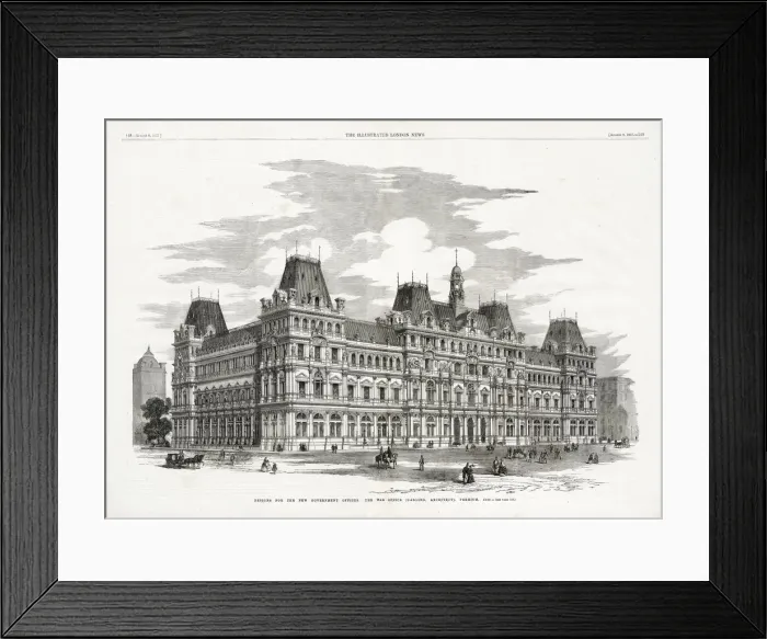 Framed Print : Design for the War Office by Garling Framed Print : Design for the War Office by Garling