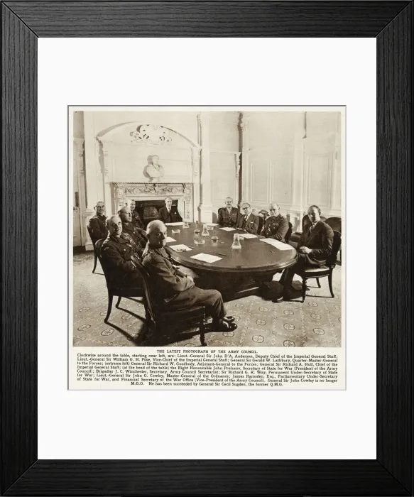Framed Print : Army Council sitting around table in War Office Framed Print : Army Council sitting around table in War Office