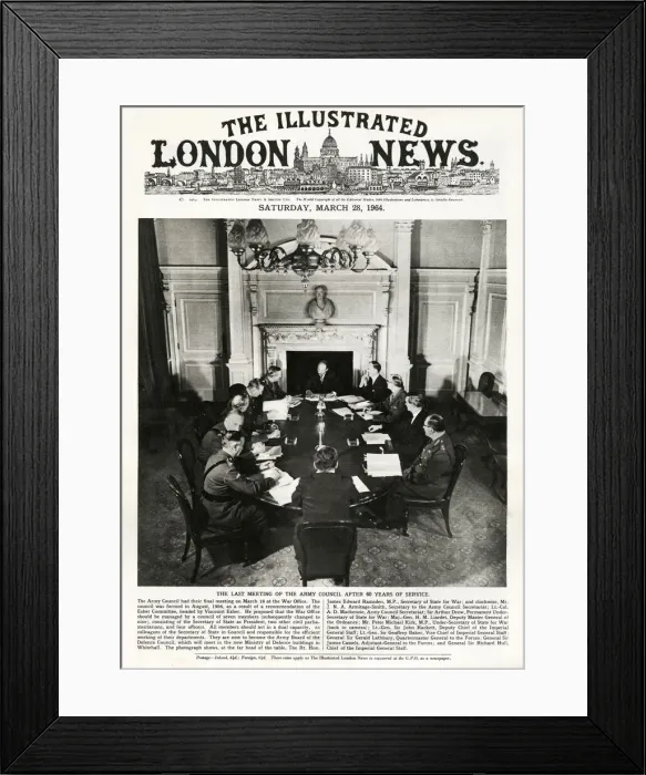 Framed Print : Army council sitting around table Framed Print : Army council sitting around table