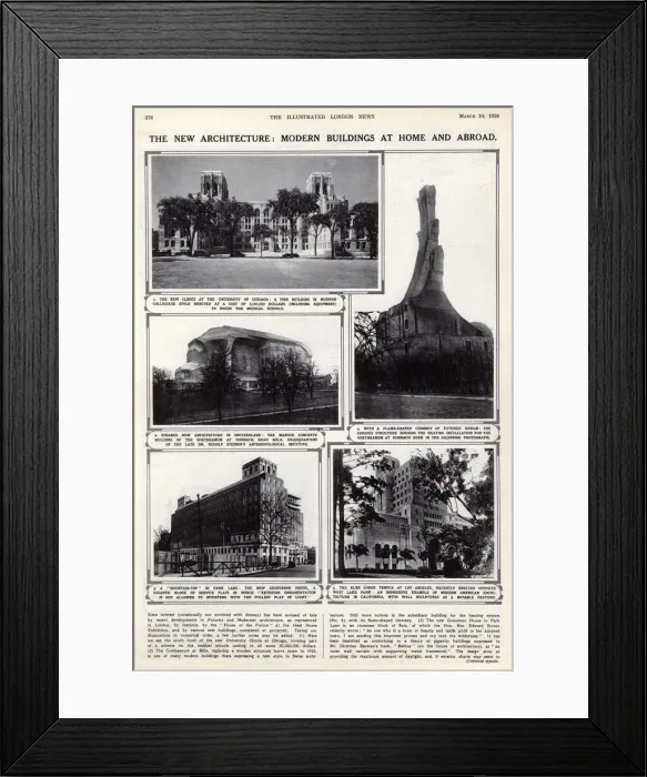Framed Print : Modern architecture of 1928 Framed Print : Modern architecture of 1928