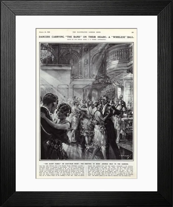 Framed Print : A wireless ball: dancers with headphones at a silent dance
