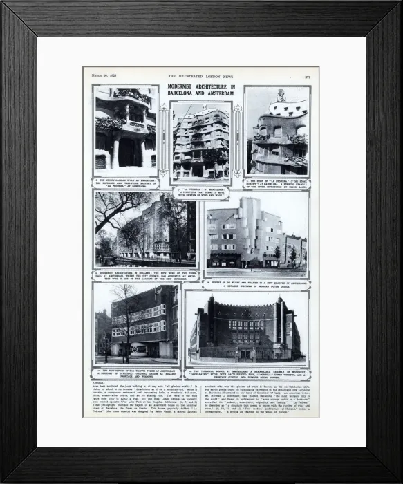 Framed Print : Modern architecture of 1928