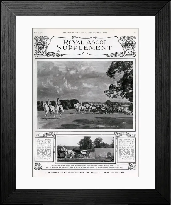 Framed Print : The Ascot Procession crossing Windsor Park - Alfred Munnings Framed Print : The Ascot Procession crossing Windsor Park - Alfred Munnings