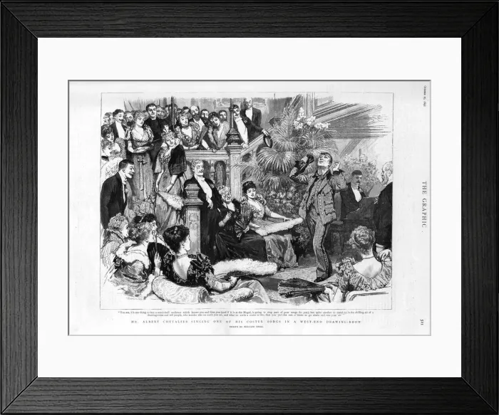 Framed Print : Albert Chevalier singing one of his coster songs Framed Print : Albert Chevalier singing one of his coster songs