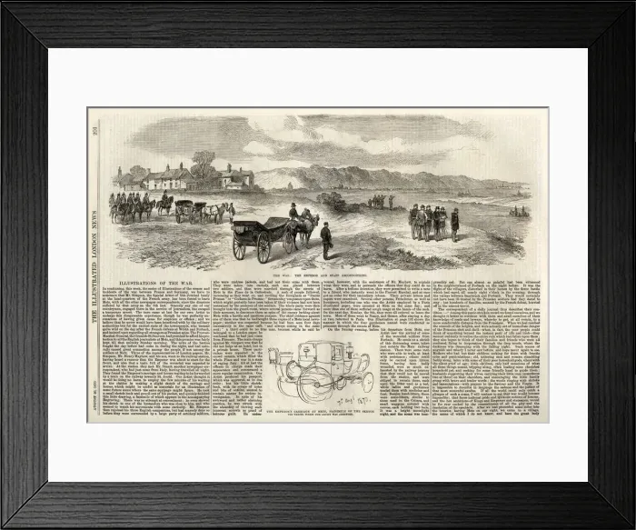 Framed Print : Emperor & staff reconnoitring during the Franco-Prussian War