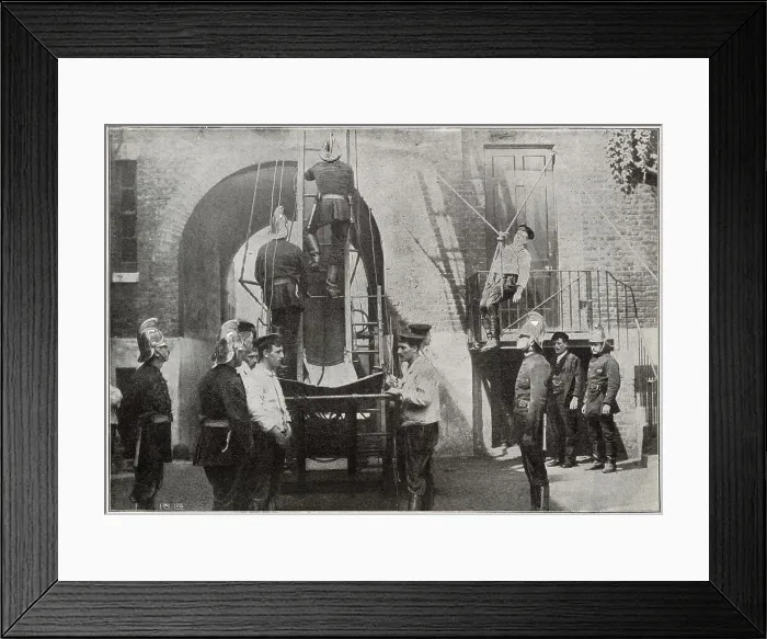 Framed Print : London Fire Brigade - Southwark Headquarters 1896 Framed Print : London Fire Brigade - Southwark Headquarters 1896