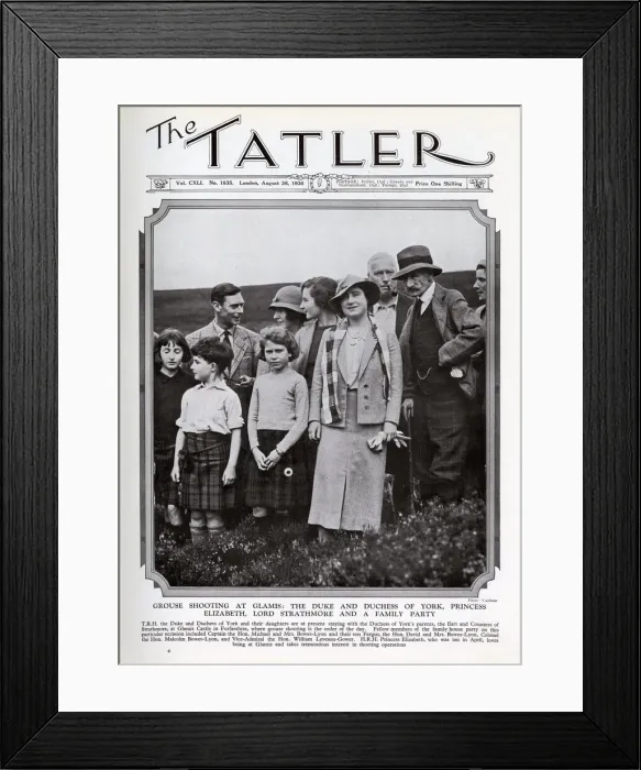 Framed Print : Tatler cover - Grouse shooting at Glamis