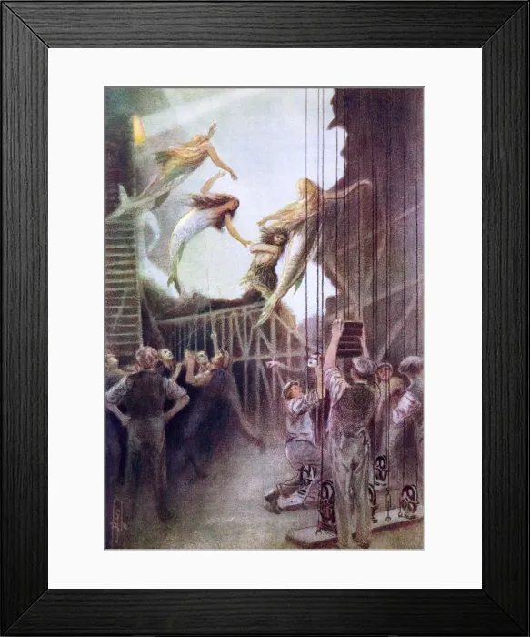 Framed Print : Stage effects at Covent Garden for Das Rheingold Framed Print : Stage effects at Covent Garden for Das Rheingold