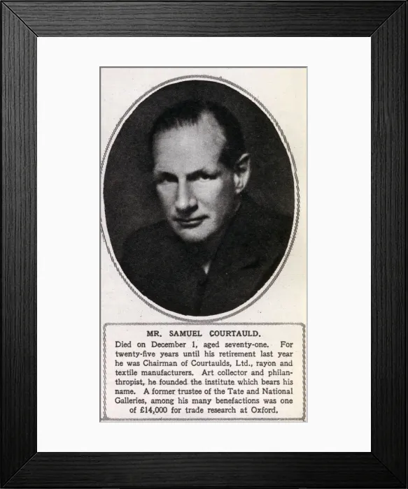 Framed Print : Samuel Courtauld Framed Print : Samuel Courtauld