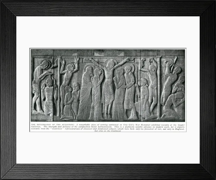 Framed Print : Eric Gill panel shown at Goupil Galleries