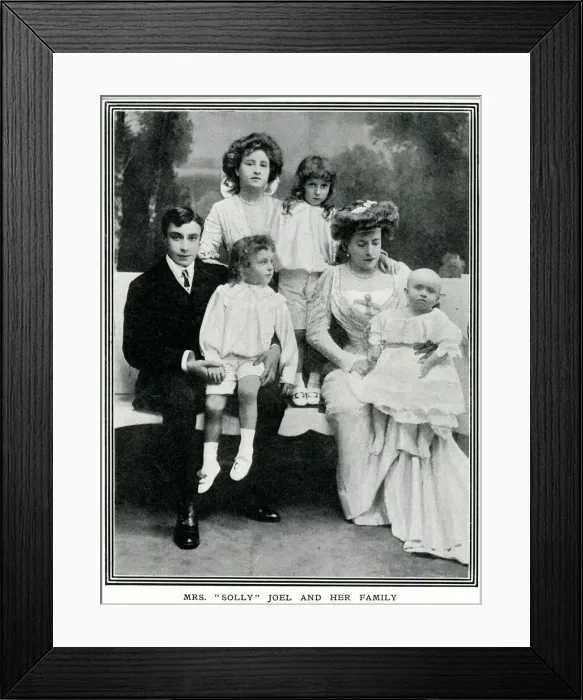 Framed Print : Mrs Solly Joel and her family Framed Print : Mrs Solly Joel and her family