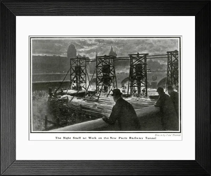 Framed Print : New tunnel under the Seine 1905 Framed Print : New tunnel under the Seine 1905