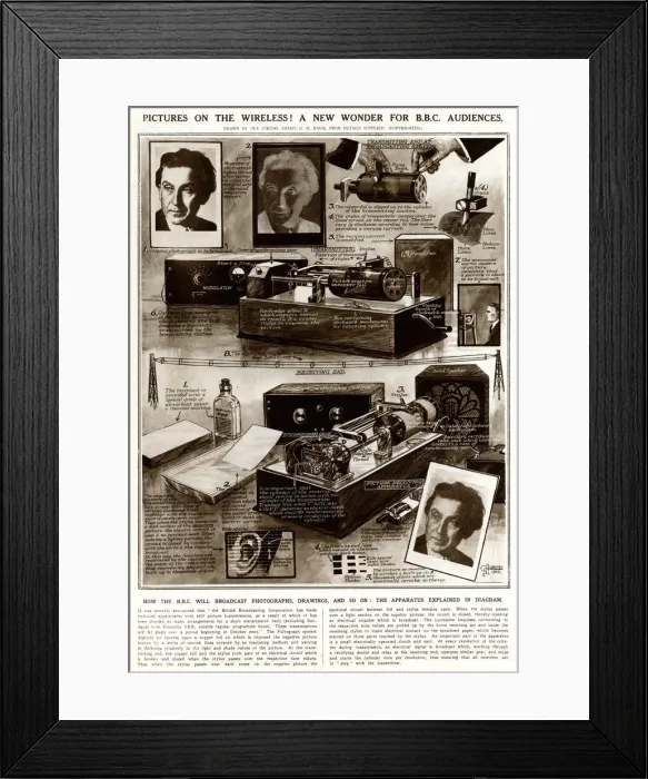 Framed Print : Pictures on the wireless! New wonder for B. B. C audience 1928 Framed Print : Pictures on the wireless! New wonder for B. B. C audience 1928
