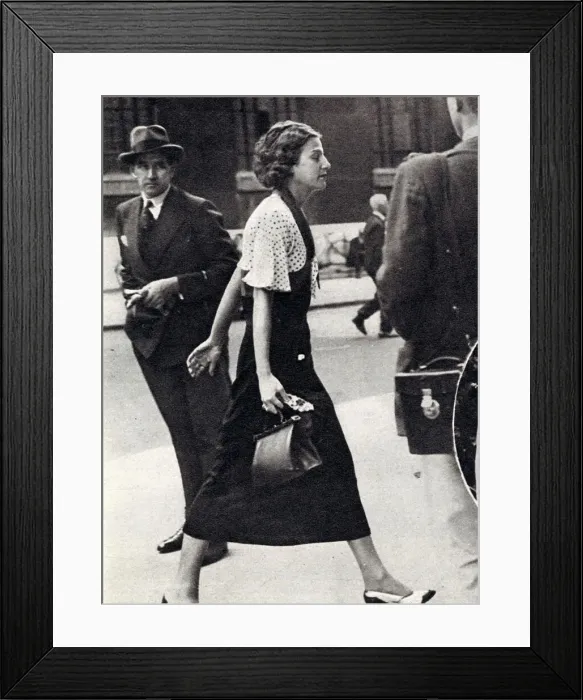 Framed Print : Mrs Giles Borrett, first female BBC radio announcer