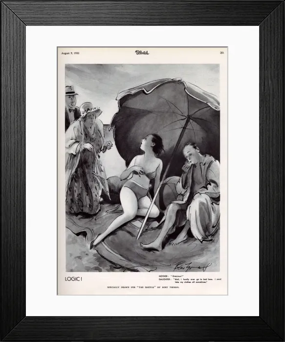 Framed Print : Cartoon, Logic! by Bert Thomas Framed Print : Cartoon, Logic! by Bert Thomas