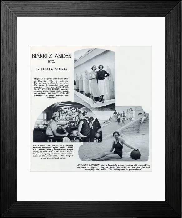 Framed Print : People on holiday at Biarritz, south west France