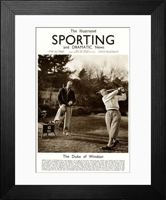 Framed Print : The Duke of Windsor playing golf at Cap D Antibes Framed Print : The Duke of Windsor playing golf at Cap D Antibes