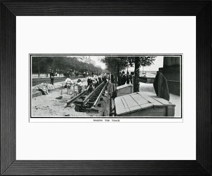 Framed Print : Embankment making the tracks 1906