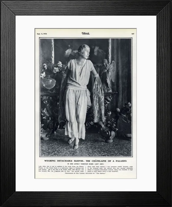 Framed Print : Iya, Lady Abdy in her Venetian palazzo Framed Print : Iya, Lady Abdy in her Venetian palazzo