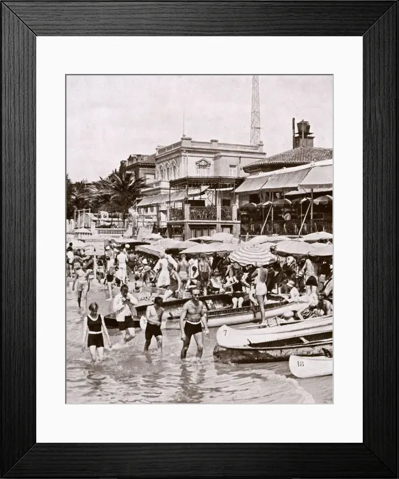 Framed Print : The beach at Juan-les-Pins, 1929 Framed Print : The beach at Juan-les-Pins, 1929