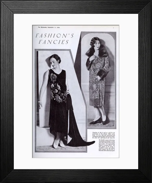 Framed Print : Liberty fashion, 1929 Framed Print : Liberty fashion, 1929