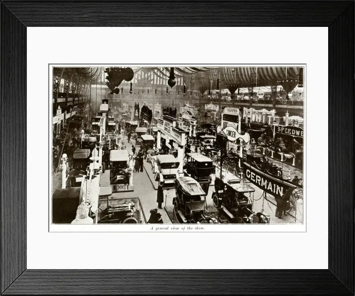 Framed Print : Motor Show at Olympia 1907