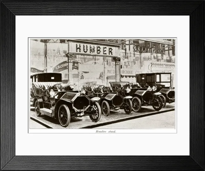 Framed Print : Humber stand at Motor Show, Olympia 1907