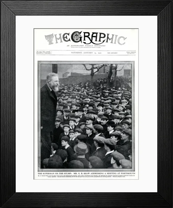 Framed Print : Superman on the Stump - George Bernard Shaw 1910 Framed Print : Superman on the Stump - George Bernard Shaw 1910