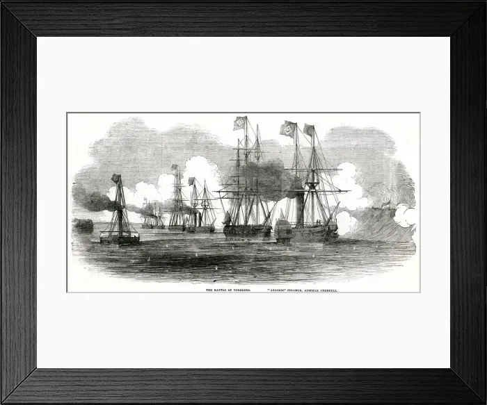 Framed Print : The Battle of Tonelero 1852 Framed Print : The Battle of Tonelero 1852