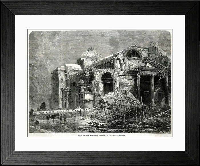 Framed Print : The Ruins of the Principal Church at Paysandu 1865 Framed Print : The Ruins of the Principal Church at Paysandu 1865