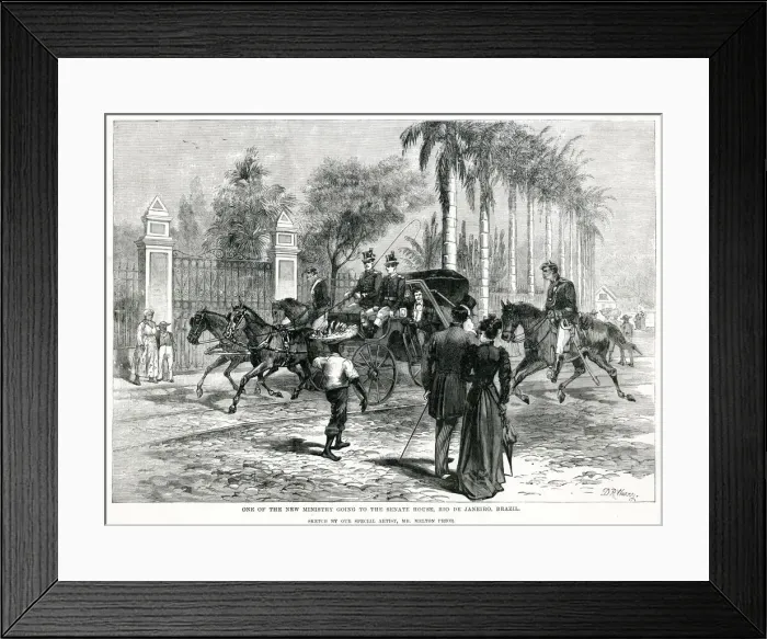 Framed Print : New Minister arriving at the Senate House in Rio de Janeiro Framed Print : New Minister arriving at the Senate House in Rio de Janeiro