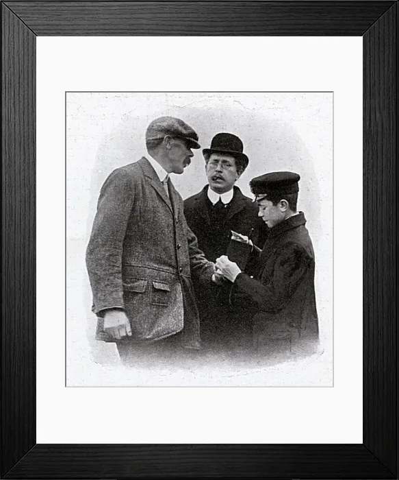 Framed Print : James Braid signing an autograph Framed Print : James Braid signing an autograph