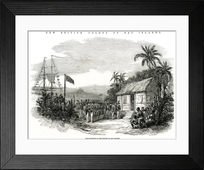 Framed Print : Proclamation of the Colony of Bay Islands Framed Print : Proclamation of the Colony of Bay Islands
