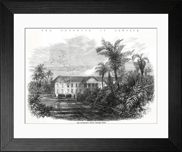 Framed Print : Scene of Morant Bay Rebellion in Jamaica Framed Print : Scene of Morant Bay Rebellion in Jamaica